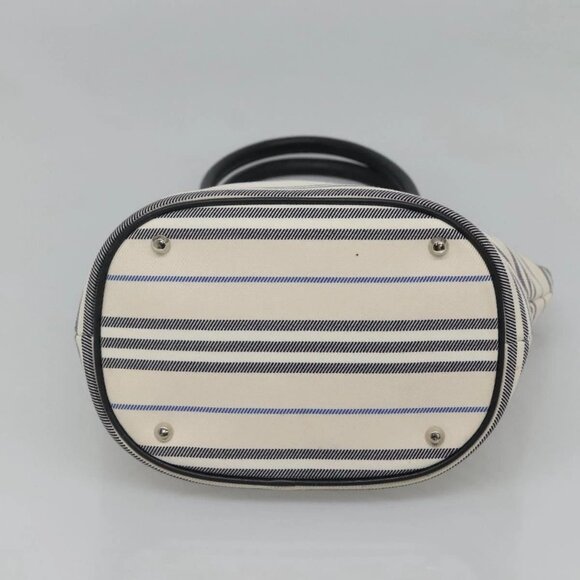 BURBERRY Hand Bag Canvas Beige Silver Auth - Picture 9 of 15